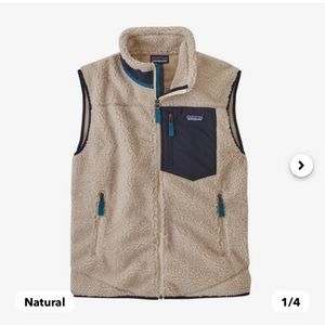 NWT Men’s Patagonia Classic Retro-X® Fleece Vest (Size Large, Color Natural)